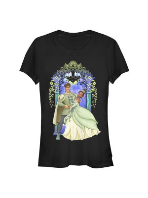 Junior's The Princess And The Frog Wedding Pose T-shirt