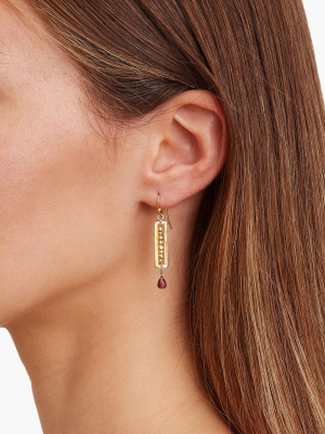 Garnet And Gold Sedona Earrings