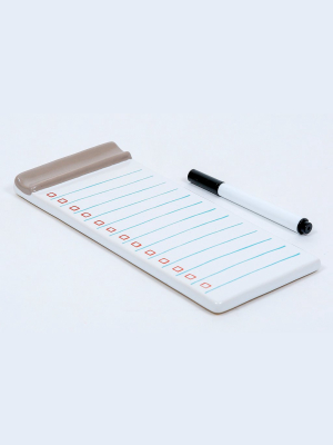 Never-ending Notepad Ceramic List Maker And Dry-erase Pen By Chronicle Books