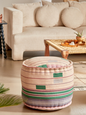 Woven Circle Pouf