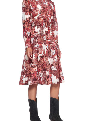 Kenzo Printed Waisted Shirt Dress