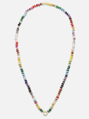 Rainbow Bead Foundation Necklace, 32"