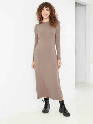 Women's Long Sleeve Rib Knit Dress - A New Day™