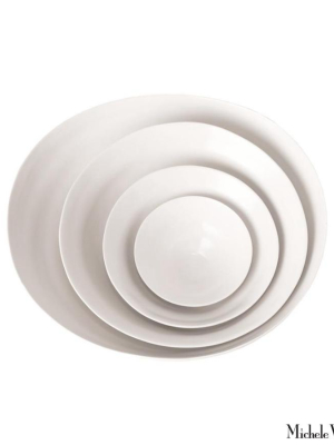 Matte Porcelain Cereal Bowls White Set Of 4