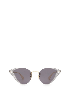 Gucci Eyewear Cat Eye Frame Sunglasses