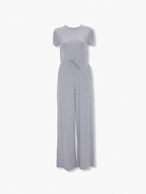 Heathered Wide Leg Jumpsuit