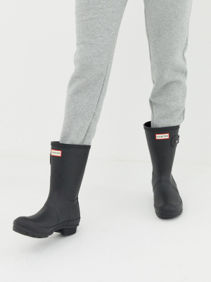 Hunter Original Short Wellington Boots In Black