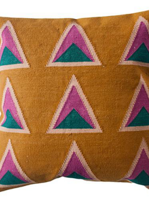 Leah Singh Maya Pillow - Ochre