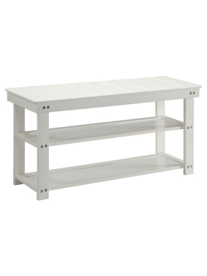 Oxford Utility Mudroom Bench White - Breighton Home