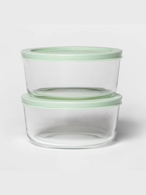 4 Cup 2pk Round Food Storage Container Set - Room Essentials™