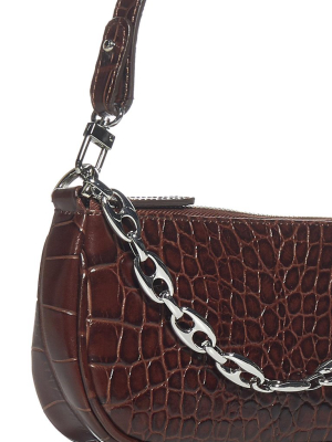 By Far Mini Rachel Embossed Shoulder Bag