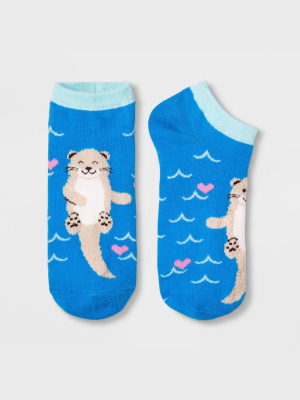 Women's Otter Low Cut Socks - Xhilaration™ Blue 4-10