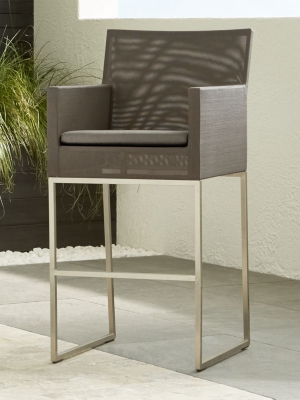 Dune Taupe Bar Stool With Sunbrella ® Cushion