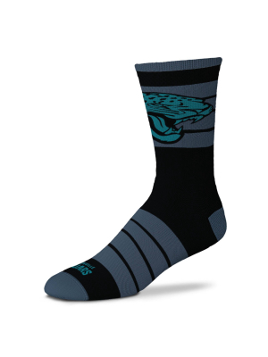 Nfl Jacksonville Jaguars Black Crew Socks - L