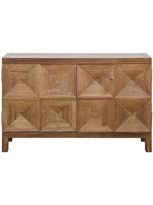 Noir Quadrant 2 Door Dark Walnut Sideboard