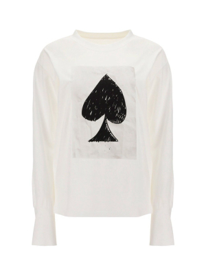 Mm6 Maison Margiela Club Graphic Printed Long Sleeve T-shirt