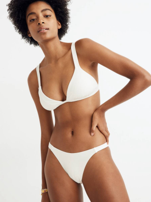 Madewell Second Wave Ribbed Side-strap Bikini Bottom