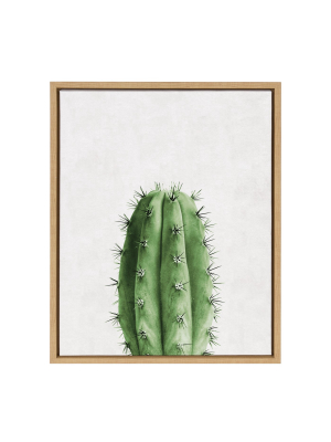 18" X 24" Sylvie Home Cactus Framed Canvas By Simon Te Tai Natural - Kate And Laurel