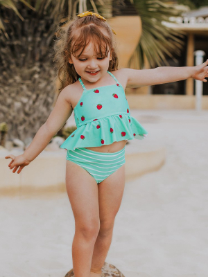 Abigail Strawberry Ruffle Tankini For Toddler Girls And Girls