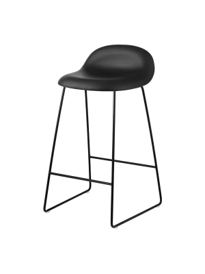 Gubi 3d Counter Stool - Sledge Base - Fully Upholstered