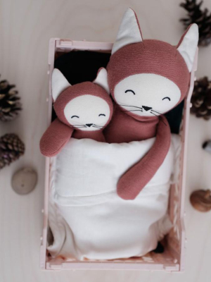 Soft Toy . Organic Cotton Buddy -  Fox / Clay