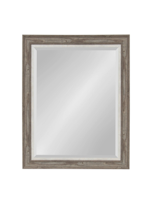 28" X 34" Woodway Framed Wall Mirror Gray - Kate And Laurel