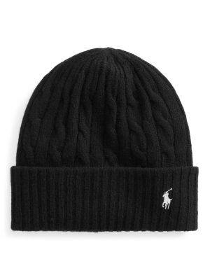 Cable-knit Wool-cashmere Beanie