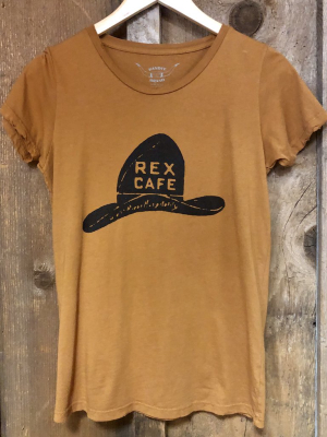 Rex Cafe Womens Tee Cognac/blk