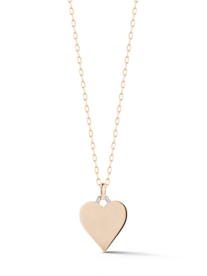 Dora 18k Rose Gold And Diamond Heart Charm