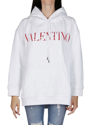 Valentino Logo Printed Oversized Hoodie