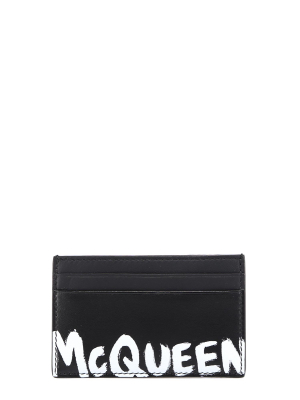 Alexander Mcqueen Graffiti Logo Print Cardholder