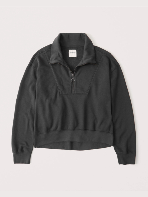 Half-zip High-low Sweatshirt