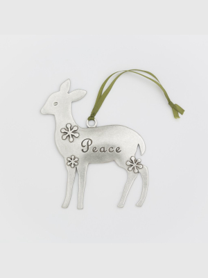 Peace Deer Ornament