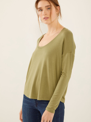 Scoop Hem Long Sleeve