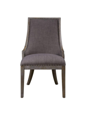 Aidrian Charcoal Gray Accent Chair