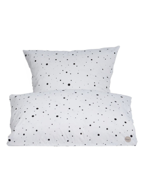 Junior Dot Bedding In White / Black