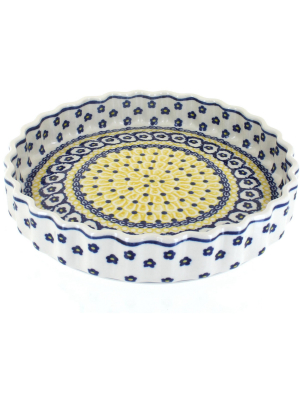 Blue Rose Polish Pottery Saffron Torte Plate