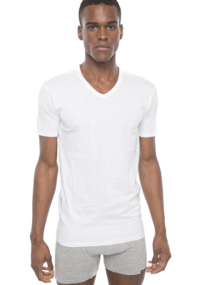 Members Only Men's 3pk Cotton V-neck T-shirt - White