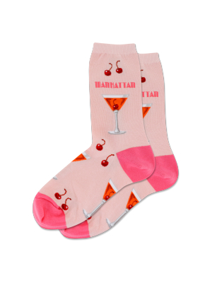 Women's Manhattan Cocktail Crew Socks