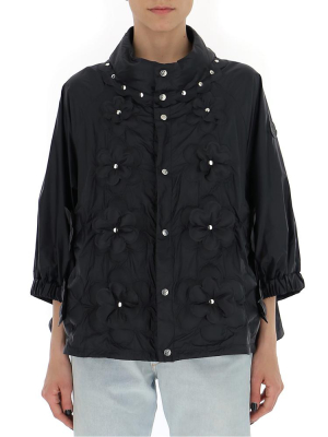 Moncler Flower Quilted Studded Detail Jacket