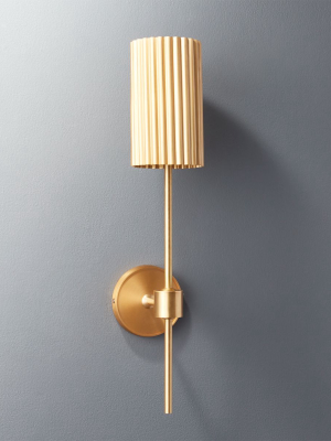 Fluted Gold Wall Sconce