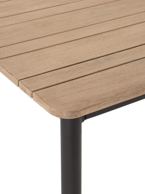 Wyton Outdoor Dining Table, Washed Brown