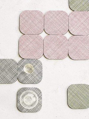 Square Mini Basketweave Coasters - Pack Of 4