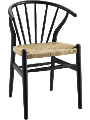 Foster Spindle Wood Side Chair Black