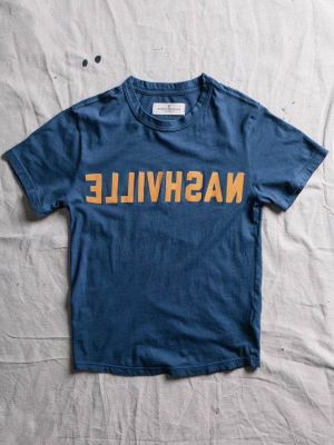 The "nashville" Tee In Faded Blue