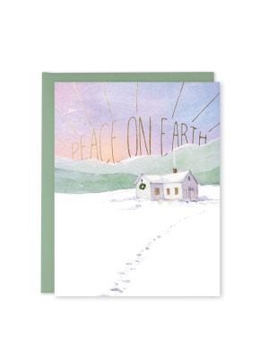 Snowy Cabin Card