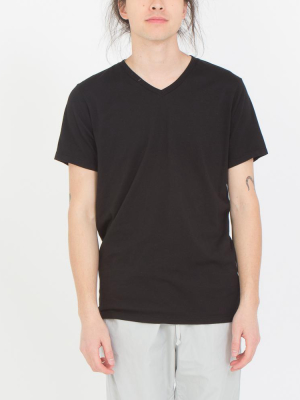 Supima V-neck Tee In Black