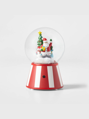 Animated Small Santa Snow Globe Red - Wondershop™