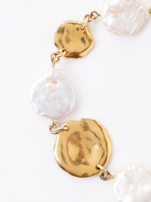 White Keshi Pearl Necklace