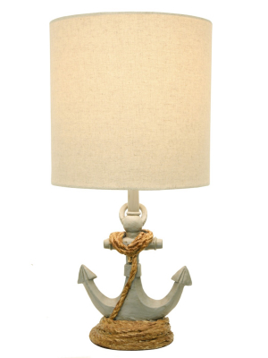 16" Saylor Anchor Accent Table Lamp Blue - Decor Therapy